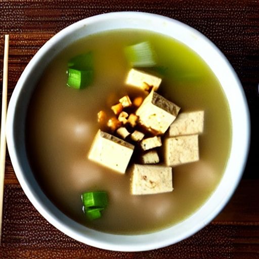 Miso soup and tofu